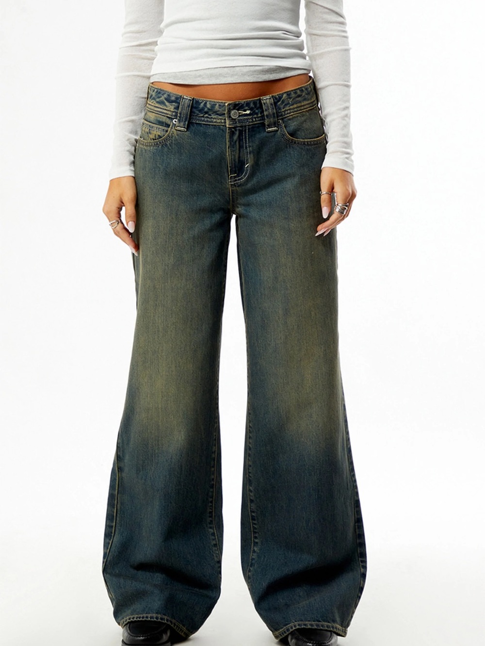 PacSun Casey Low Rise Baggy Wide Leg Jeans Size 27 NWT